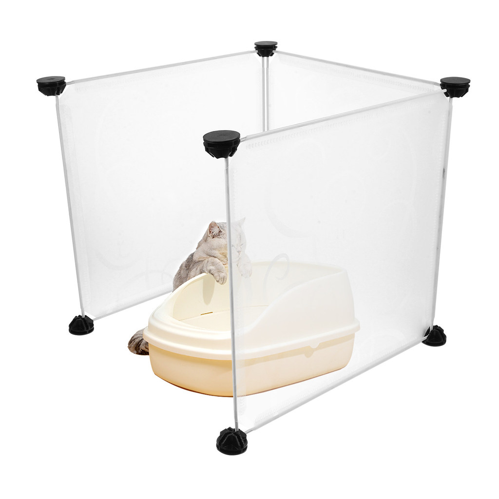 3Pcs Cat Litter Box Pee Shield Large Splash Guard Privacy Screen Plastic Litter Box Side Guards Easy
