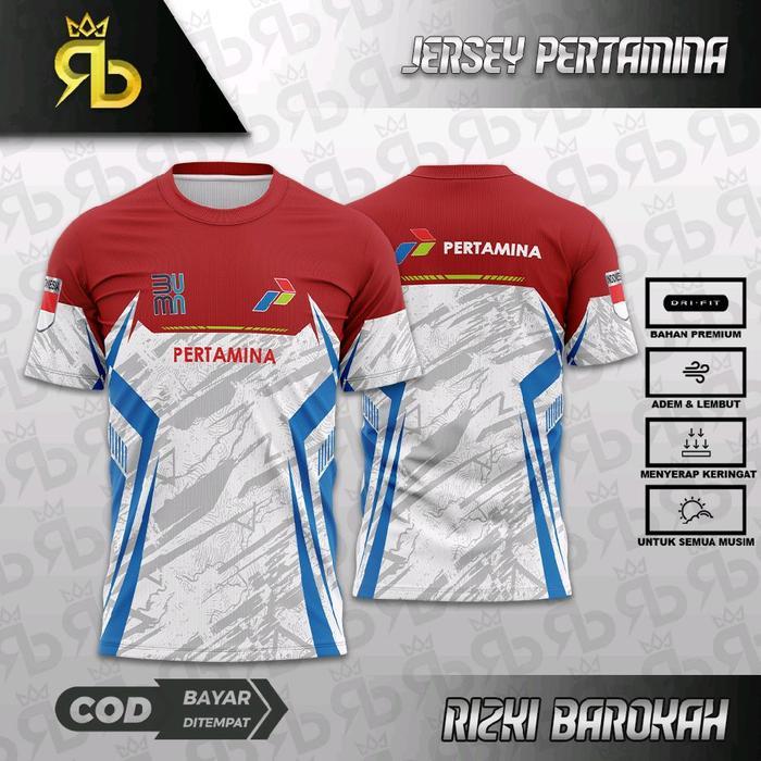 JERSEY OBLONG PERTAMINA / OBLONG PERTAMINA PENDEK / BAJU OLAHRAGA PERTAMINA / DRY FIT JERSEY