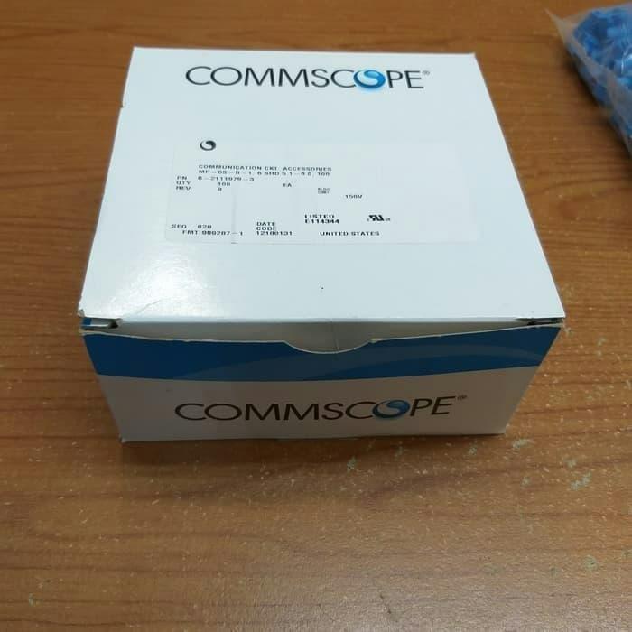 Original Amp Konektor Rj45 Cat6 @100Pcs / Connector Amp Rj 45 Cat 6