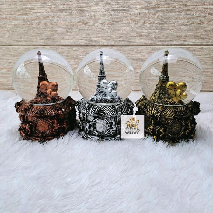 Terlaris Kotak Musik Bola Salju Lampu Mermaid Snowball Waterball Snowglobe SALE
