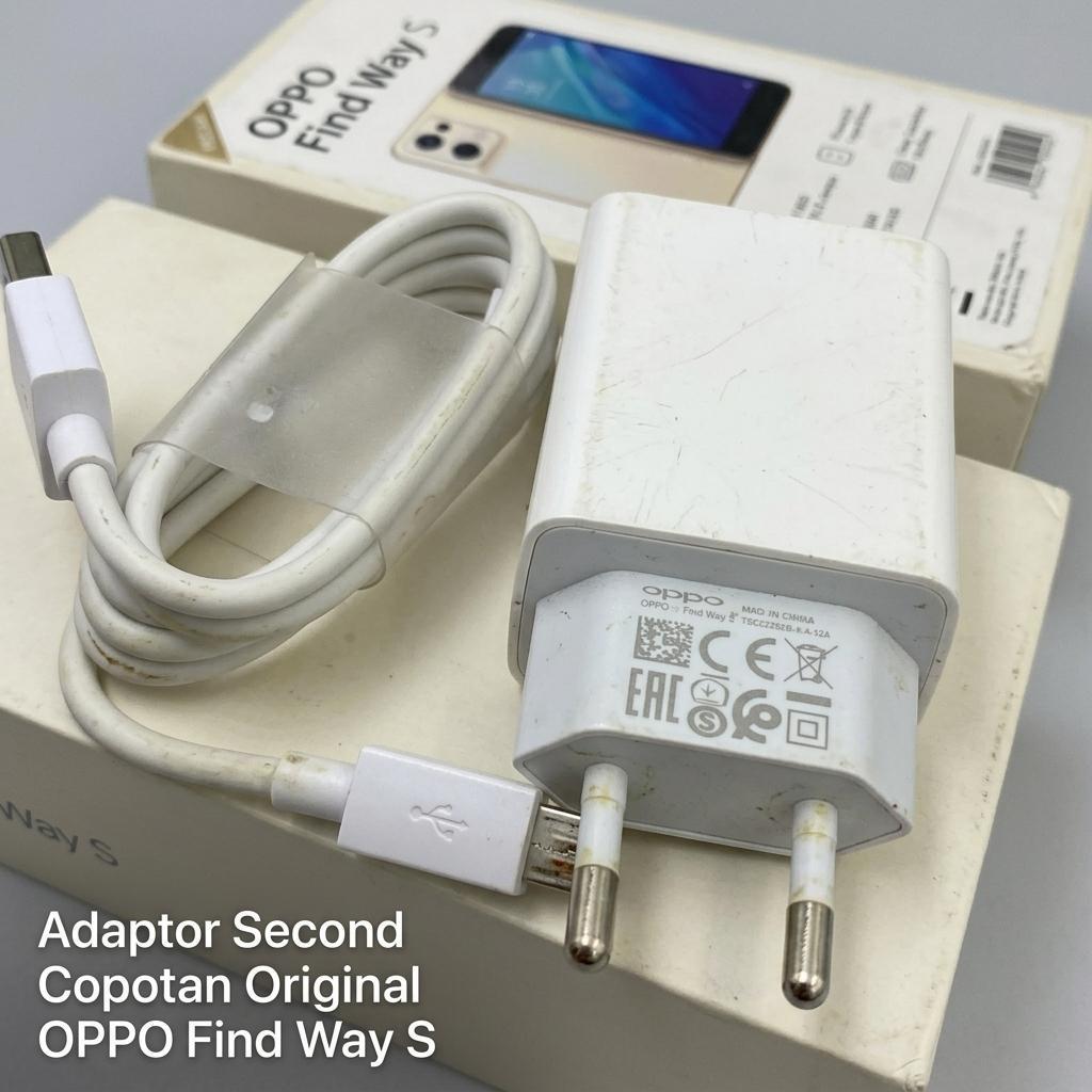 Kepala Charger OPPO AK931YHID Bekas Original Standard Charging 5V1A OPPO Find Way S