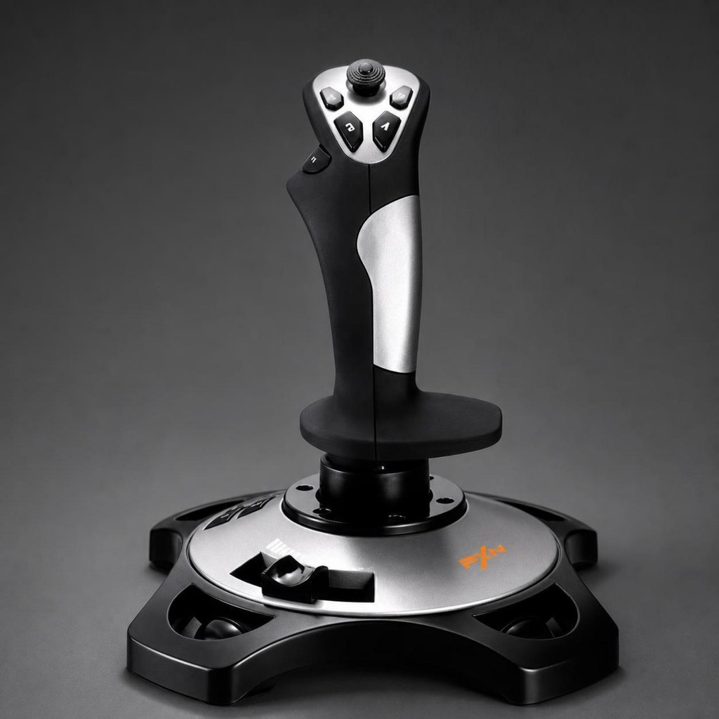 Flight Joystick with Throttle Vibration Feedback Flight Simulator Controller Joystick with Throttle