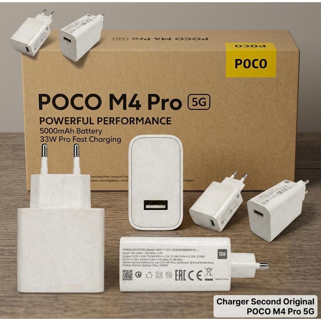 Batok Charger Xiaomi MDY-11-EZ Original Bekas USB White Turbo Charge 33W 11V 3A POCO M4 Pro 5G