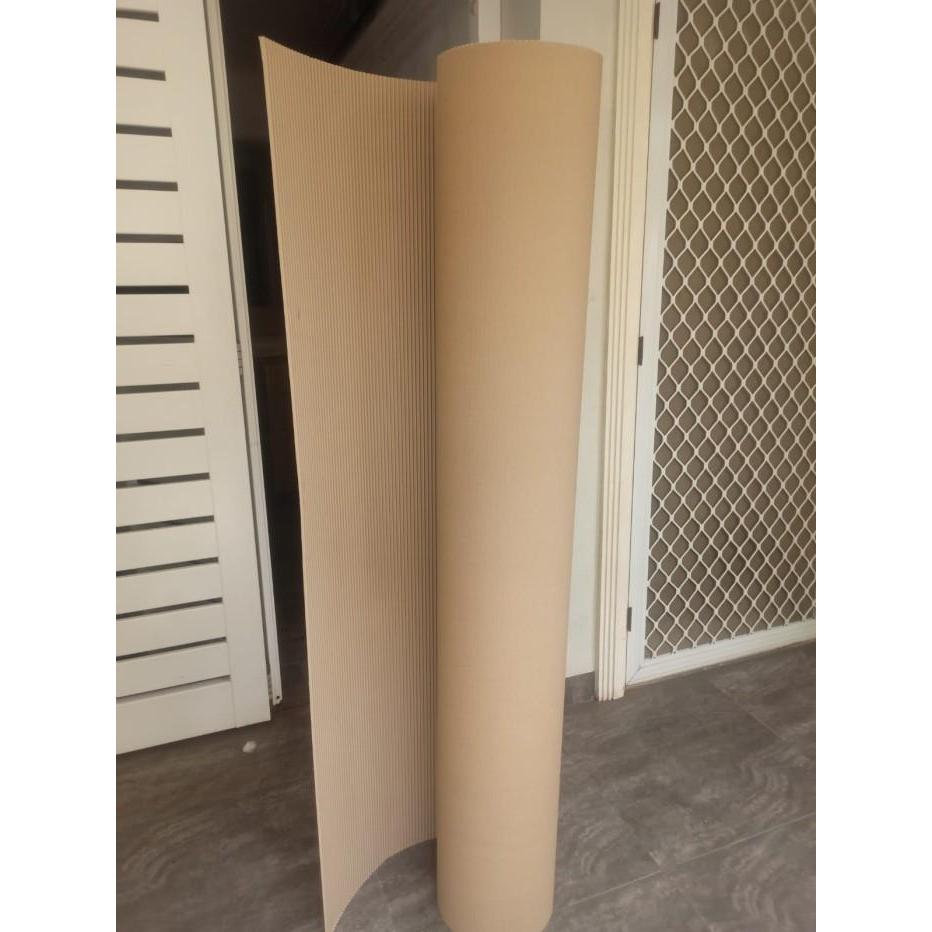 Brown Single Face Corrugated Paper 25 Cm X 1M Ramah Lingkungan