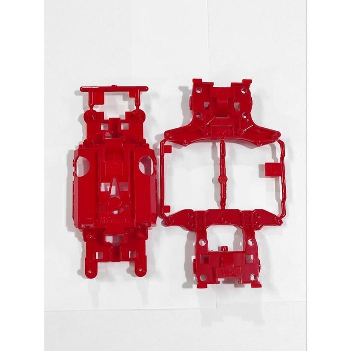 Tamiya Chassis MS Red Abs + Nose + Tail Loose part ori