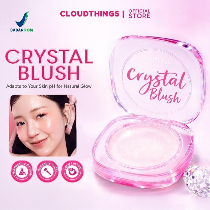 [99K Buy 1 Get 1] Cloudthings - 3In1 Crystal Blush / Blush On Transparan Yang Berubah Warna Sesuai