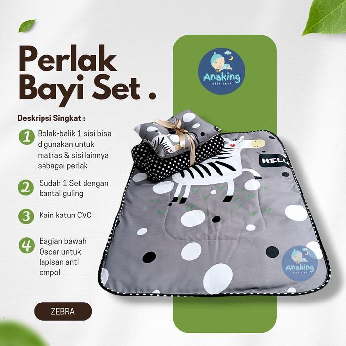Perlak Bayi Waterproof Perlak Bayi Waterproof Newborn Bolak Balik Alas Ompol Bayi Empuk Set Bantal