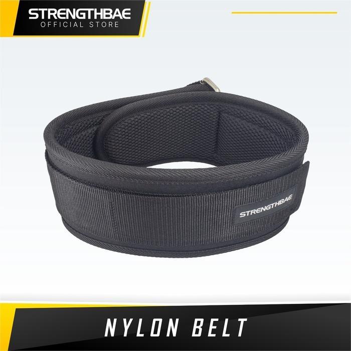 Nylon Weightlifting Belt Strengthbae - Sabuk Gym Lifting Bodybuilding Weightlifting