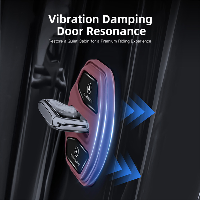 4Pcs Silicone Car Door Lock Buckle Protector Cover Tire Valve For Mercedes Benz AMG W203 W206 W220