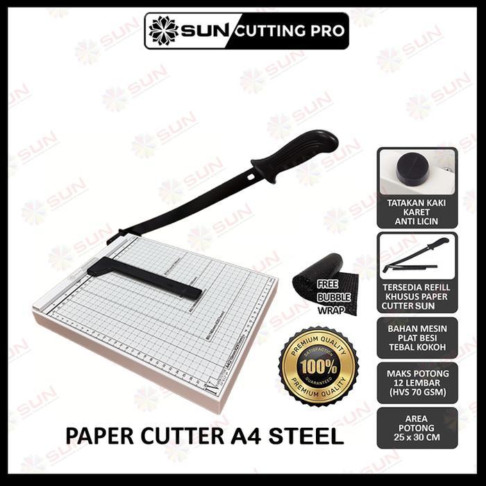 Paper Cutter A4 / A4+ ( Alat Potong / Mesin Pemotong Kertas Hvs, Sticker, Dos, Pvc Id Card, Yellow