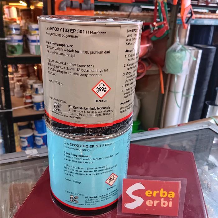 (700+700Gr (Besar) Resin Hardener Qbond) Lem Epoxy Hq Ep 501
