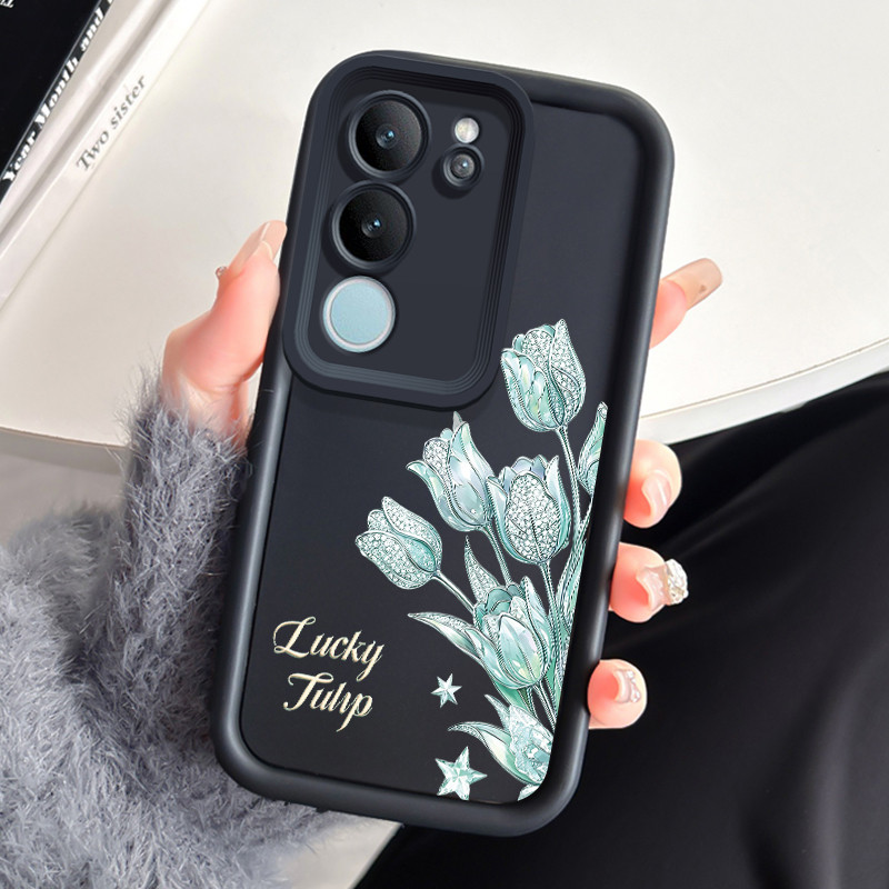 Casing Hp VIVO V29 V29E 5G VIVO V29 Pro 5G S17 5G S17 Pro 5G S17T 5G Case Casing pola blue‑green dia