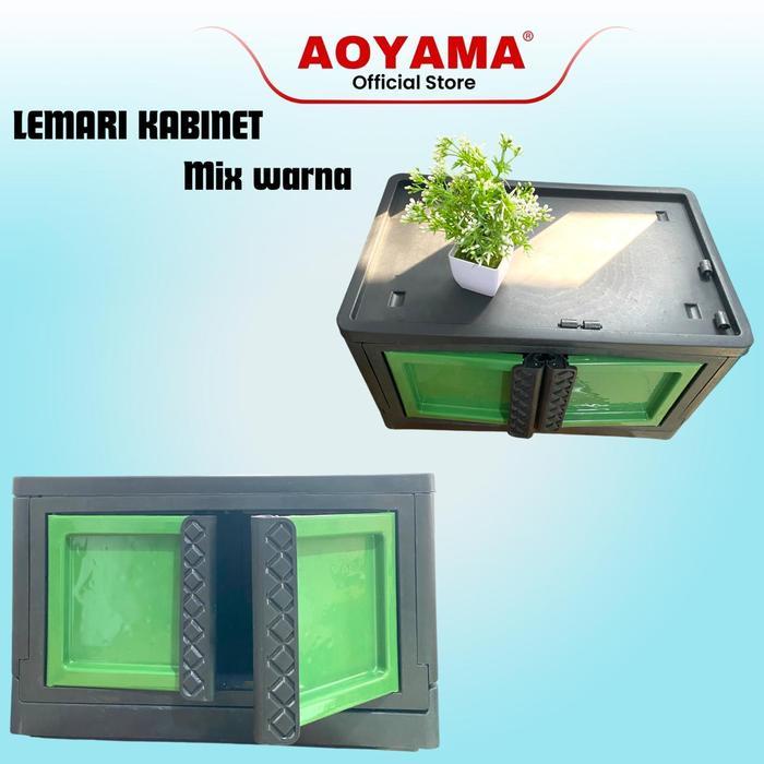SALE COD LEMARI CABINET 1 SUSUN AOYAMA MIX WARNA / LEMARI SERBAGUNA AOYAMA / BOX CABINET / MUDAH
