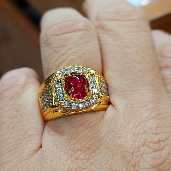 CINCIN BATU AKIK MERAH DELIMA SIAM MD BANGKOK ASLI