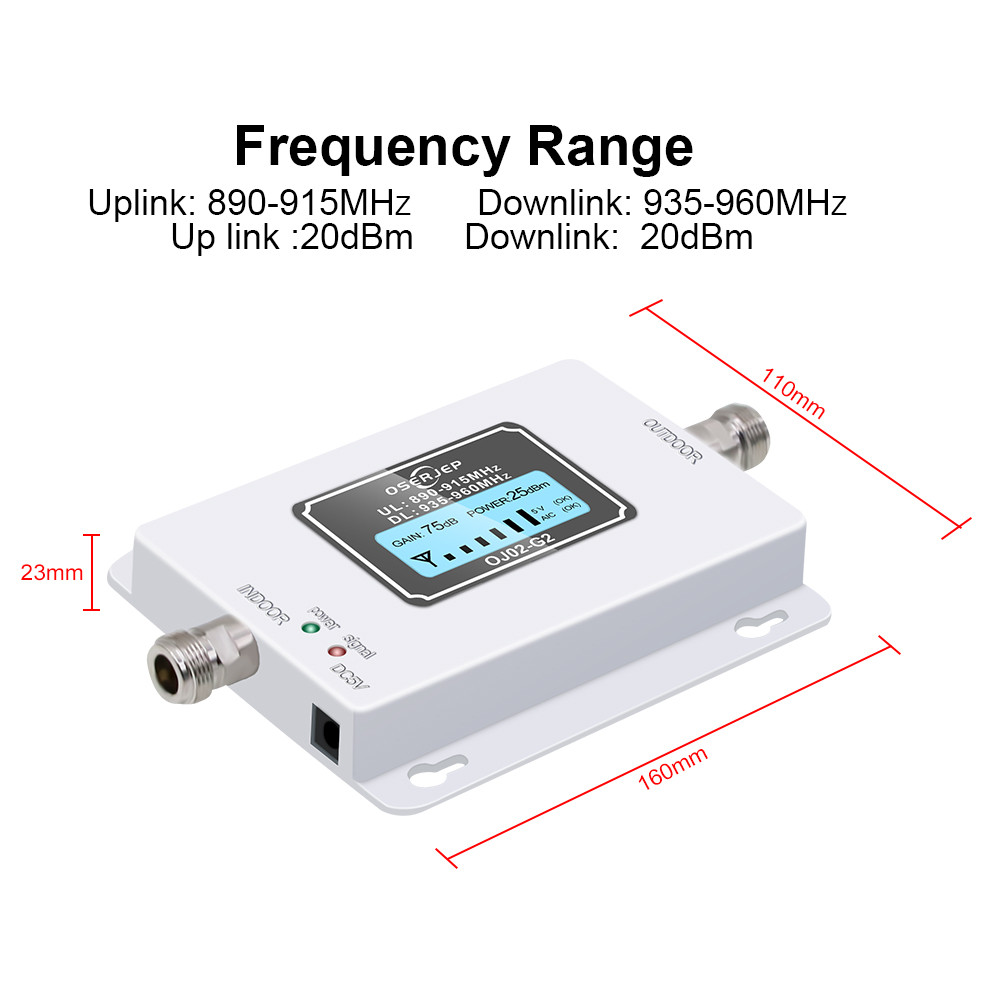 GSM Band8 900Mhz Repeater 70dB LD Display GSM 900Mhz 2G 3g ellular ell Phone Signal Booster GSM