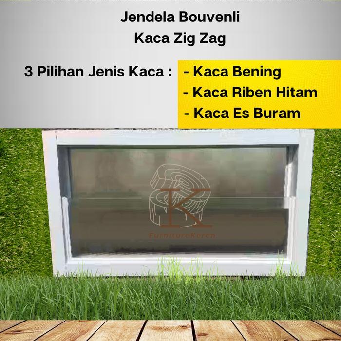 Jendela Bovenli Kaca Zig Zag 60 X 40 / Jendela Boven Bouven Aluminium Kaca Zigzag 60X40 / Jendela