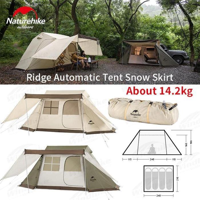 TENDA CAMPING 3 - 4 ORANG OTOMATIS VILLAGE 5.0 NATUREHIKE NH21ZP009