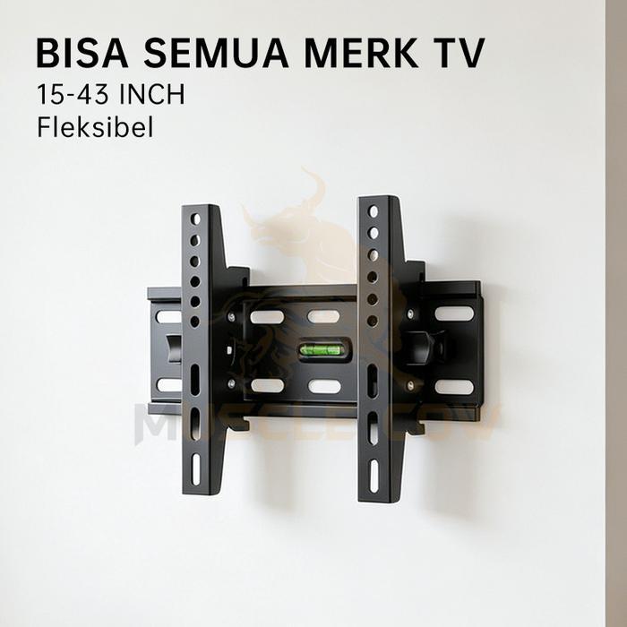 Muscle Cow Bracket Tv Universal Putar Kemiringan, Cocok Untuk Tv 15-43 Inch Di Kamar, Rumah, Dan