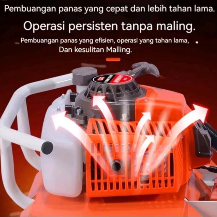 TERLARIS Realm Cultivator Mini Tiller 52CC 2 Tak Alat Penggembur Tanah Kebun dengan Garansi 5 Tahun
