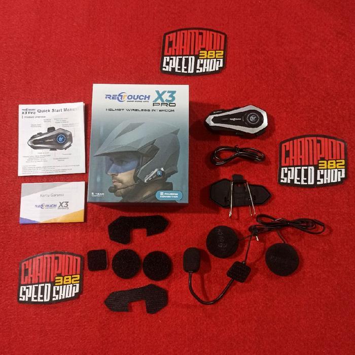 TERMURAH Intercom Interkom Helm ReTouch X3 PRO Helmet Wireless Intercom ginal READY STOCK