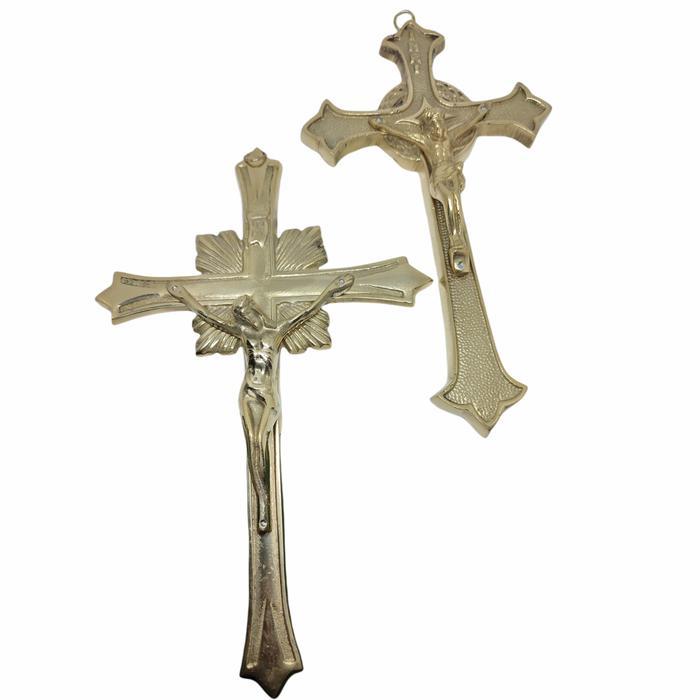 Salib Dinding salib gantung Yesus INRI Kuningan
