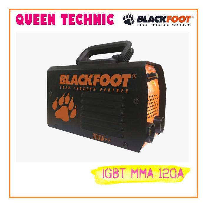 BLACKFOOT MESIN TRAVO LAS TRAVO INVERTER 350 WATT IGBT MMA 120 A HITAM
