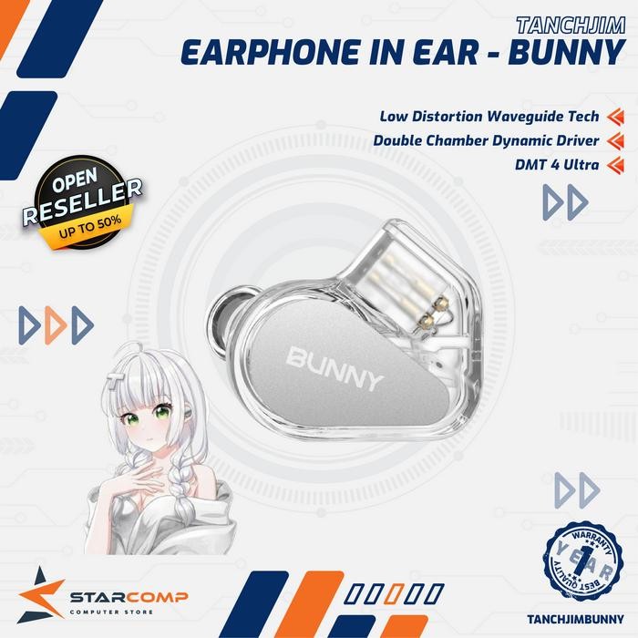 Tanchjim Bunny DMT4 Ultra Dynamic Driver Earphone In Ear Monitor With Microphone