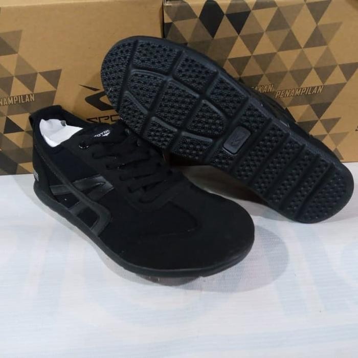 sepatu kets hitam polos SPOTEC spitter original