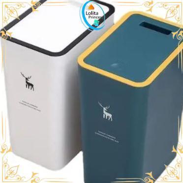 Tempat Sampah Plastik Serbaguna dengan Klik Otomatis/Tempat Sampah Persegi Dapur/Tong Sampah