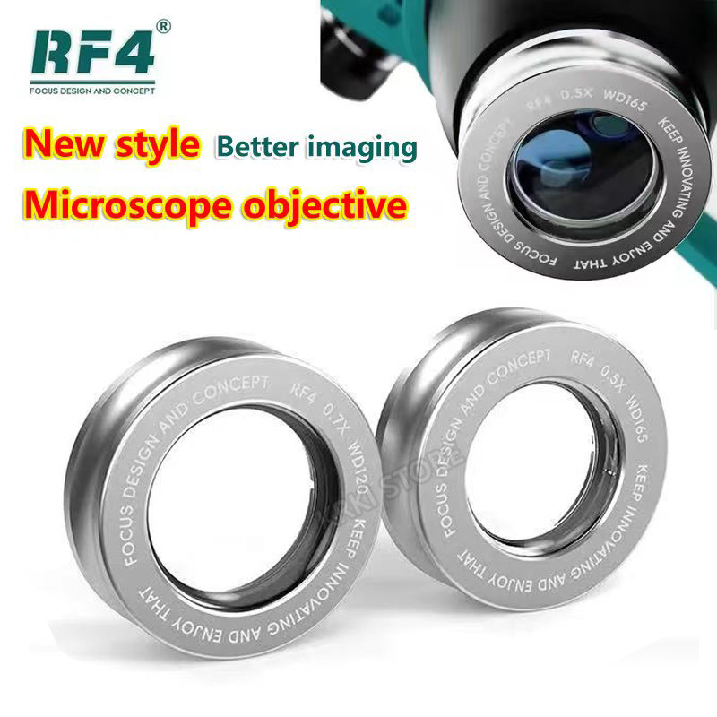 NEW RF4 WD165 0.7X 0.5X 0.48X Microscope Glass Lens Trinocular Microscope Auxiliary Objects Lens for