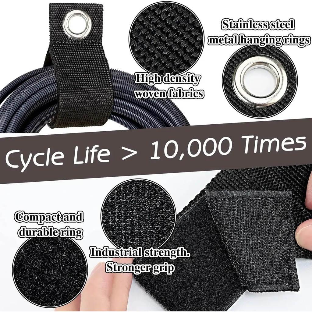 Extension Cord Organizer Holder Wire Manager Power Cord Management Nylon Heavy Cord Storage Straps