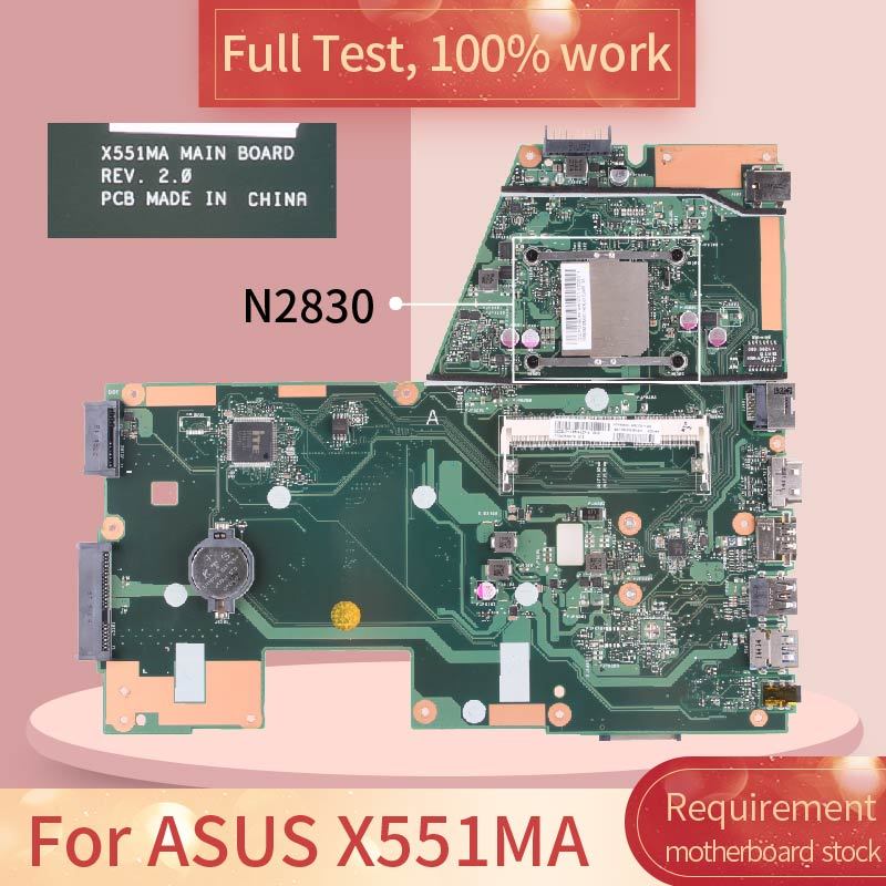 X551MA Notebook Mainboard For ASUS X551 X551M X551MA REV.2.0 N2830 Laptop Motherboard CPU DDR3