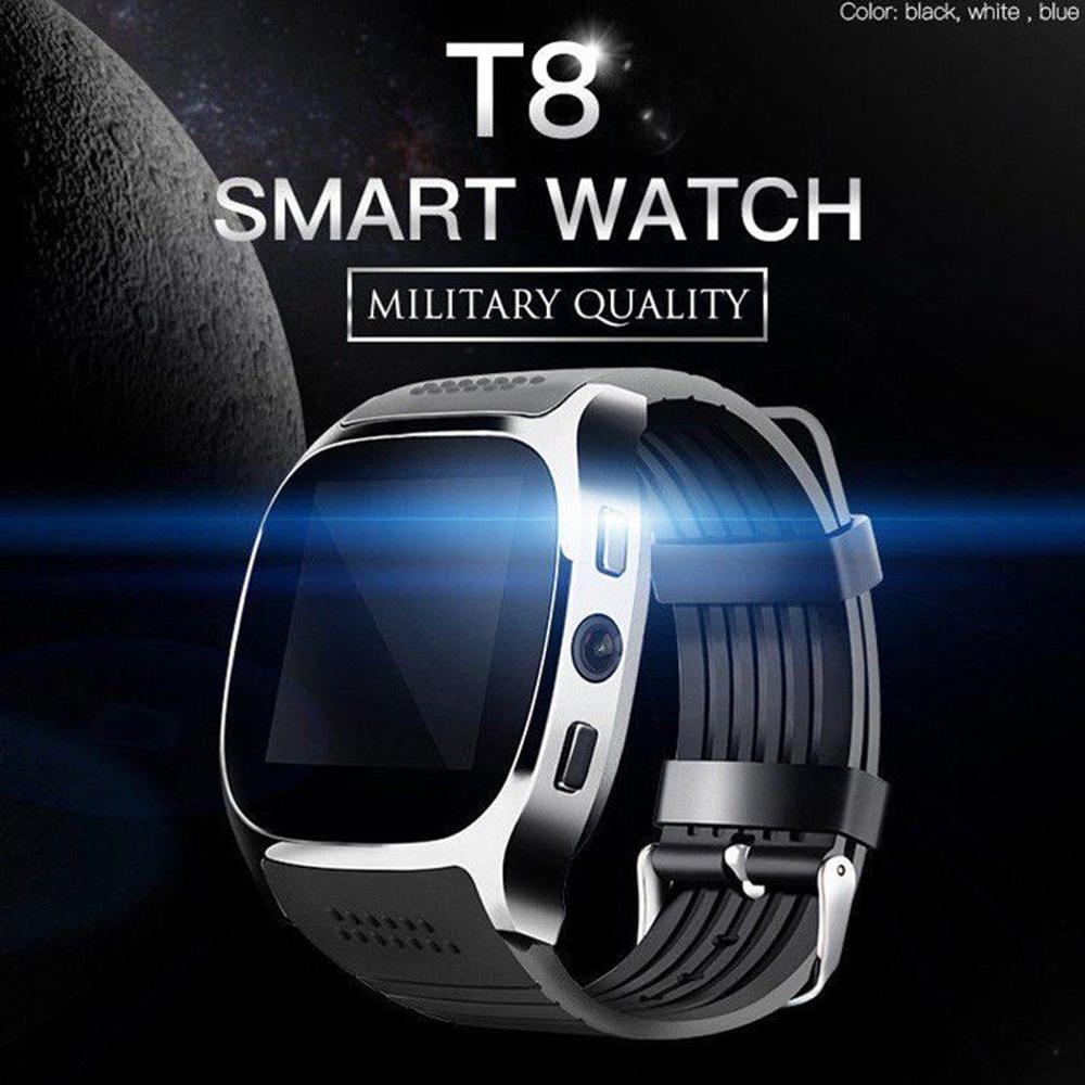T8 V8 Bluetooth Sports Smart Watch With Camera Whatsapp Support SIM TF Card Call Smartwatch For Andr
