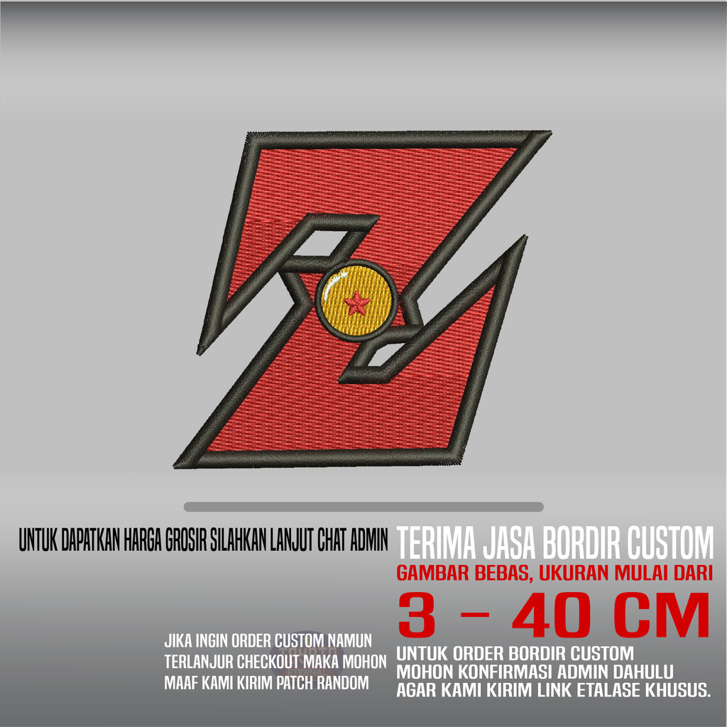 Z DRAGONBALL BOLA NAGA PATCH BORDIR LOGO/EMBLEM | HP-79