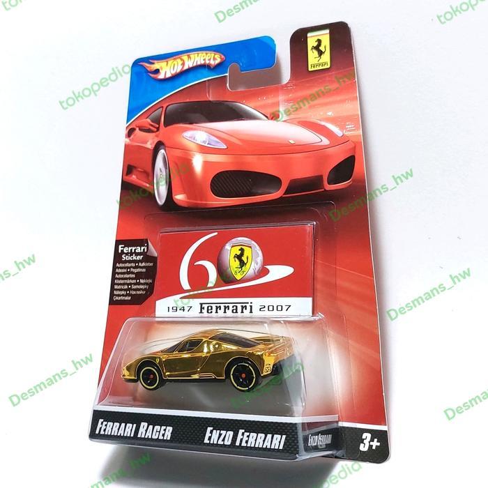 Hotwheels Ferrari Racer Enzo Gold Rare New Sealed