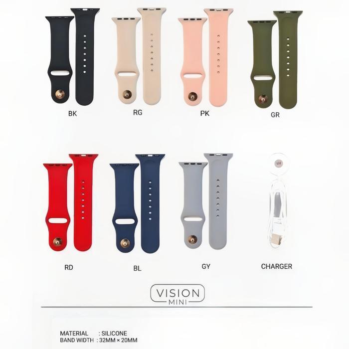 TALI JAM TANGAN DIGITEC STRAP RUBBER SMARTWATCH DIGITEC VISION MINI