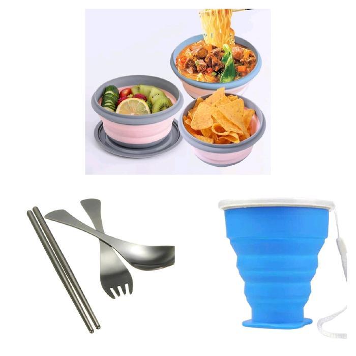 Promo Paket Alat Makan Murah/Set Alat makan Camping,Outdoor Camping Cooking