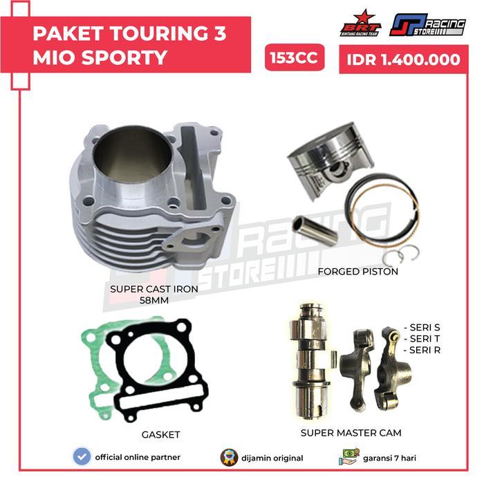 BRT Paket Touring 3 Bore UP Mio Sporty -Blok Piston-Noken AS RRA