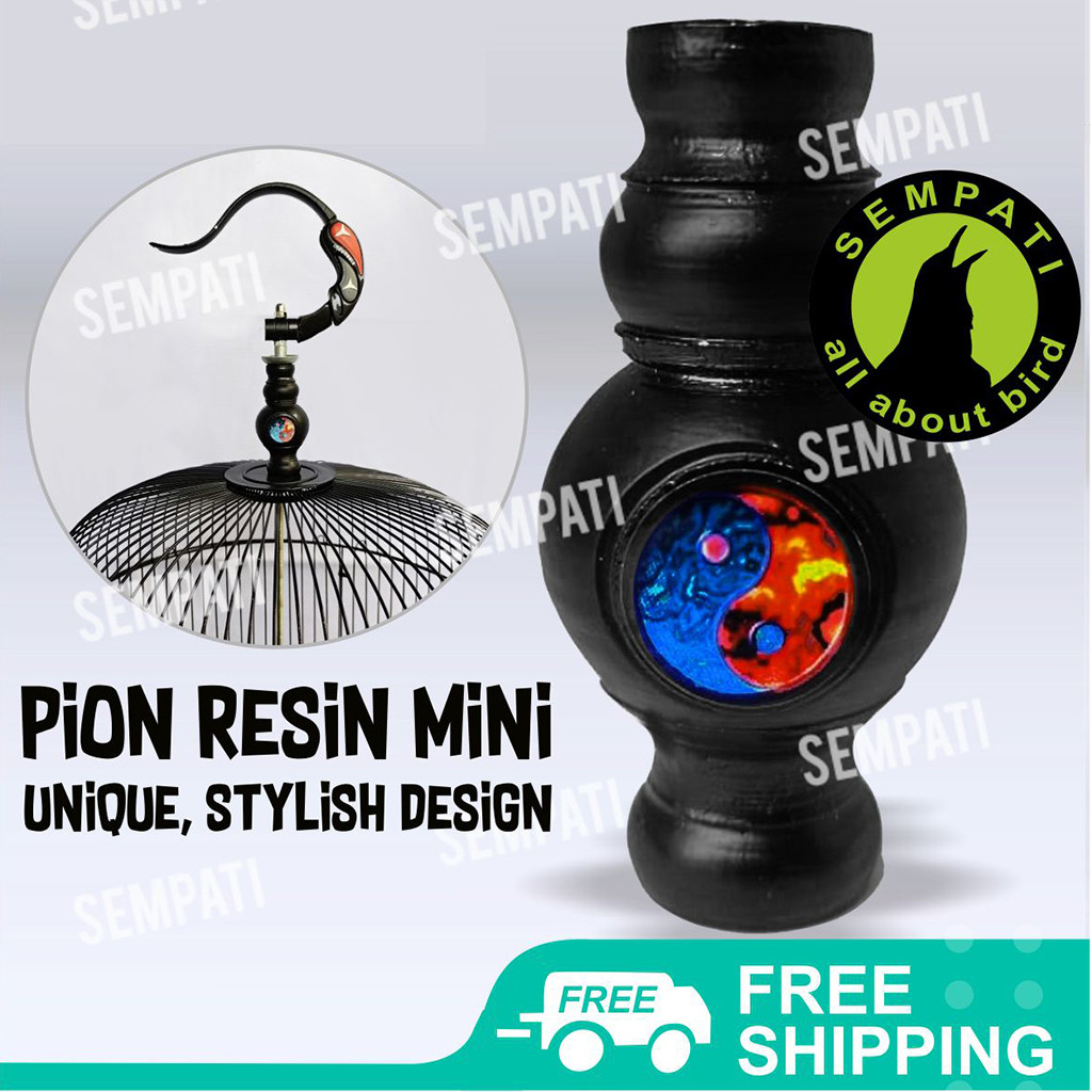 SEMPATI Pion Resin Mini Pion Sangkar Kotak Kandang Burung Murai Kenari Kacer Pleci Lovebird Pion