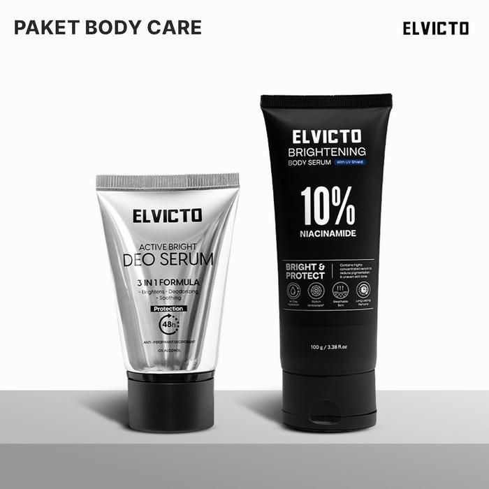 Bshop- Elvicto Paket Body Care Deo Serum Body Serum Paket Perawatan Pria Untuk Membersihkan, Merawat