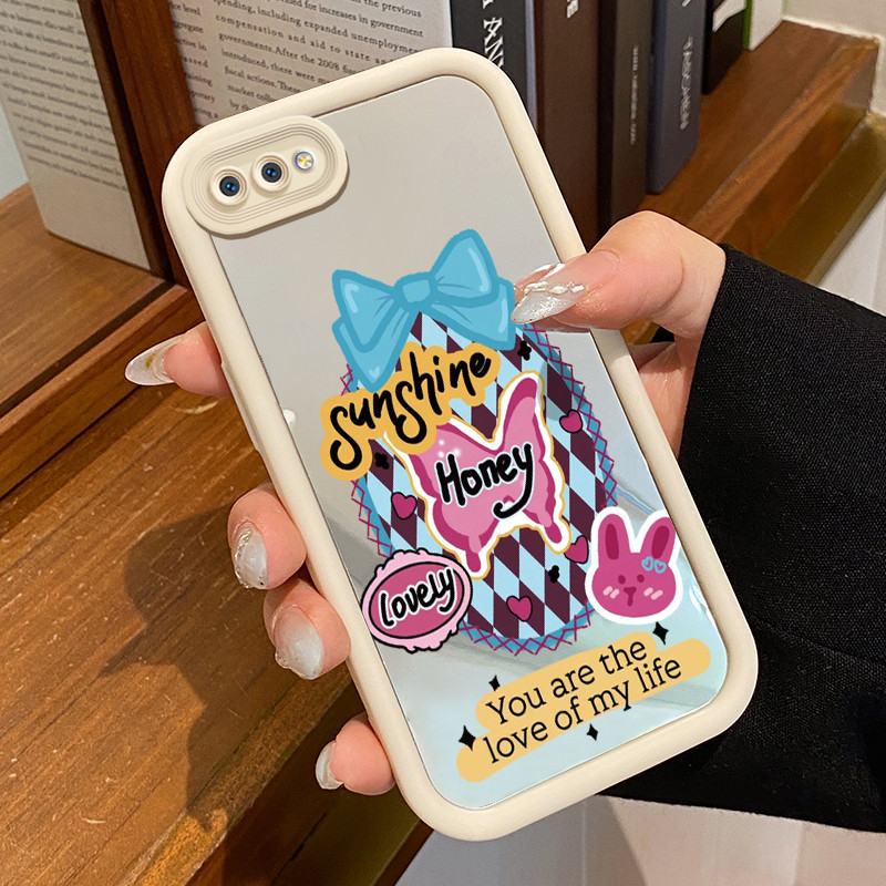 Casing Hp Realme C2 Realme C2s OPPO A1K Case HP Casing Bintang Lima pola keren Kesing Kasing cermin 