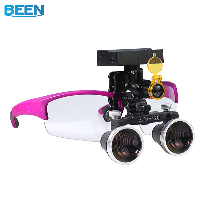 Dental Loupes Add 5W Headlamp Dental Magnifier Lab Medical Loupes