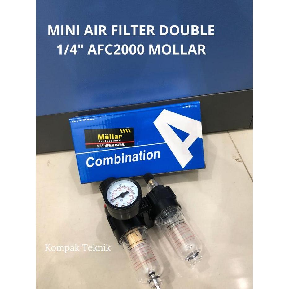 Mollar 1/4 Inch Double Air Filter Regulator - Filter Udara Kompresor