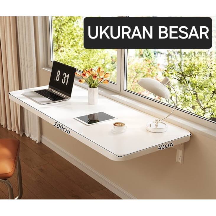 Meja Lipat Dinding Besar 100x40 80x40 60x40 90x30 60x30 Dapur Makan Lipat / Meja Belajar Dinding Tem