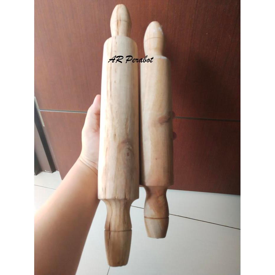 Roll Kue Kayu / Rolling Pin Kue Gagang Polos Kayu / Gilingan Adonan