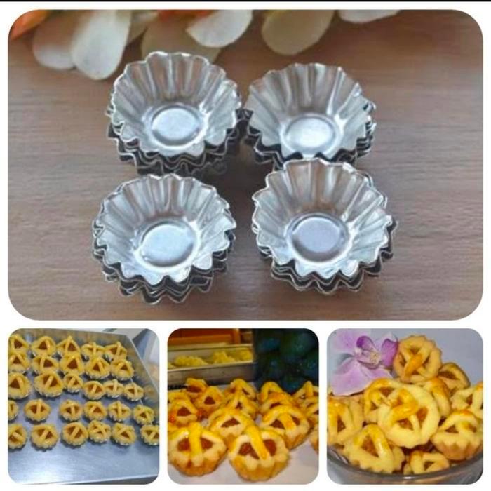 Cetakan Nastar Pie Mini Bentuk Bunga isi 20pcs