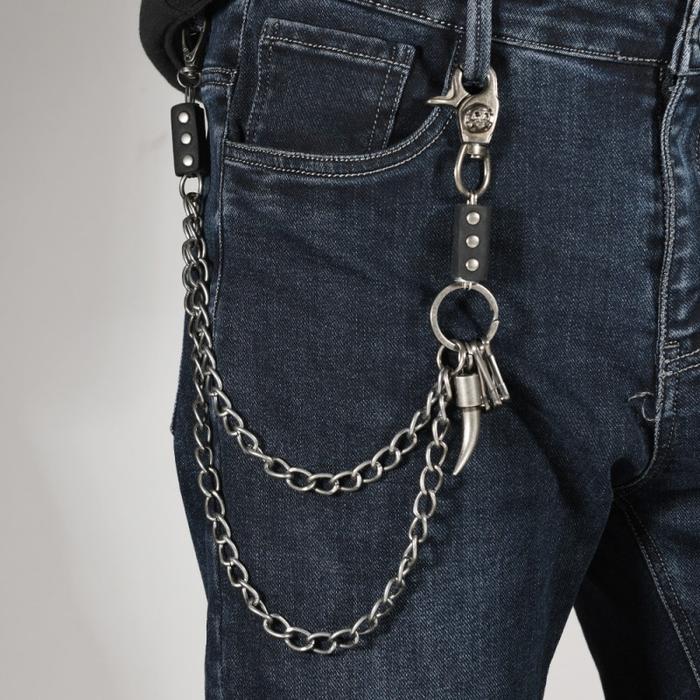 Fashion Rantai Baja Rantai Dompet Pria Anti Karat Rantai Celana Dompet Rantai Punk Rock Rantai