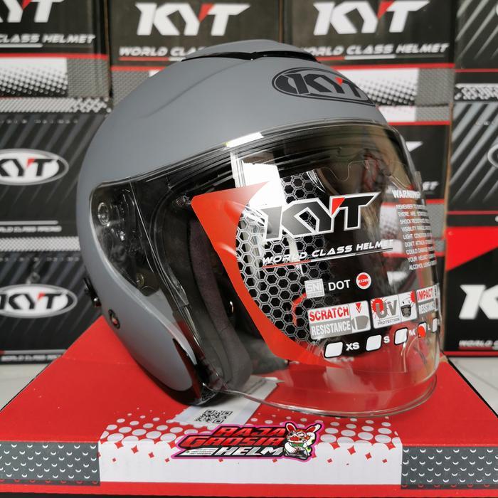 HELM KYT KYOTO GREY DOFF KYT KYOTO MATT GORILA GREY ABU DOFF