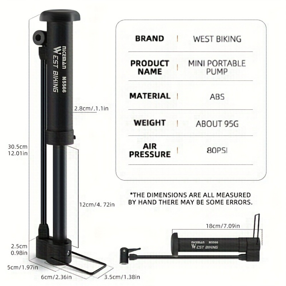 Portable Air Pump Bicycle Pump Air Pump Motorcycle Pump Toy Hand Pump