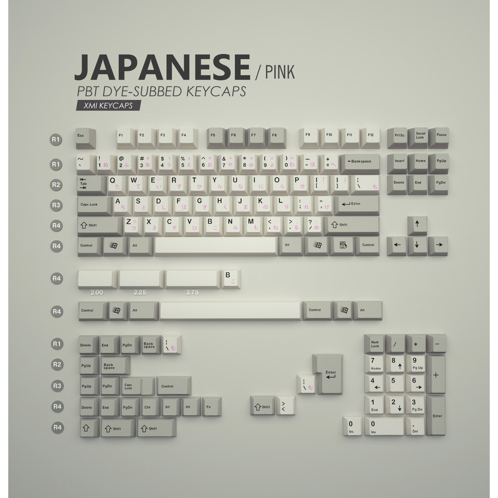 XMI Xiami Keycaps Retro Mechanical Keyboard Keycaps Japanese Japi PBT Dye Sub Keycaps